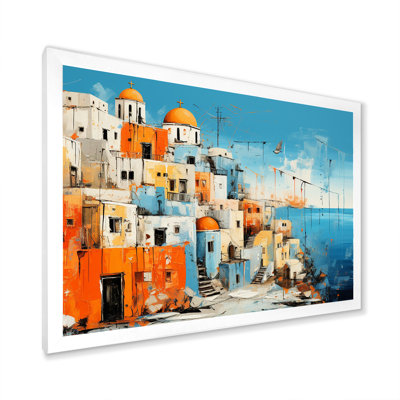 Colorful Santorini Greece Landscape III - Santorini Wall Art