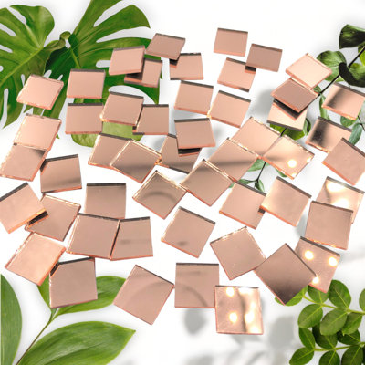 Square Mosaic Mirror Tiles - 150 Pieces