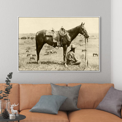 " Animals Cowboy IV, Cabin / Lodge Brown " by Oliver Gal