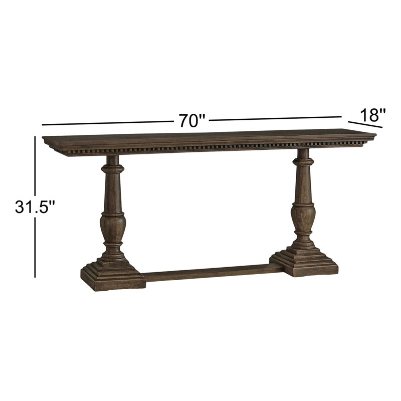 Everson 70'' W Solid Wood Console Table