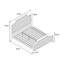 Lit double chic en gris - tissu de polyfibre et bois massif + ton composite enchanteur