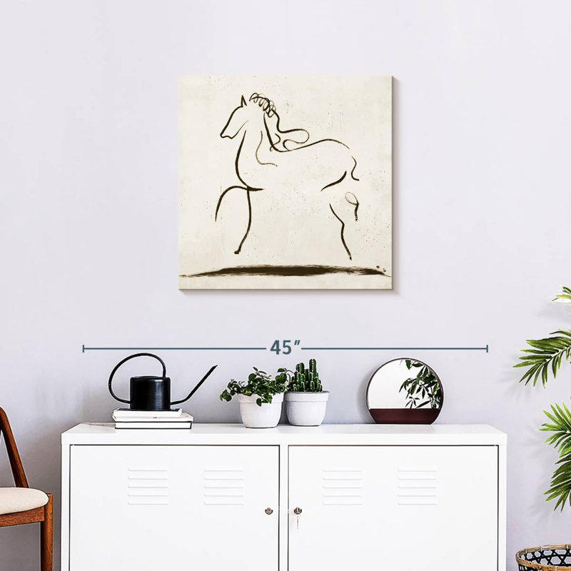 Brampt Horse Illustration, 24" H x 24" W