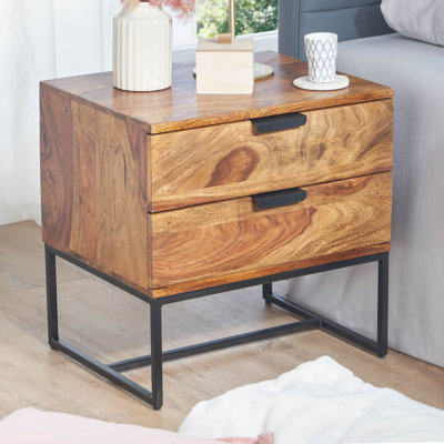 Adlean 50cm W Iron Bedside Table