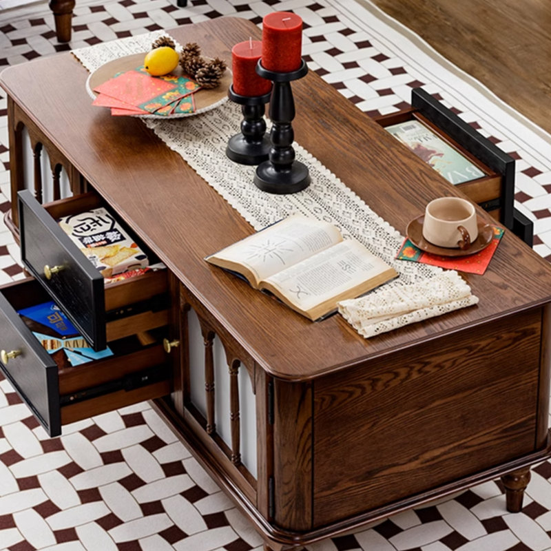 Table basse en bois massif American Design Sense
