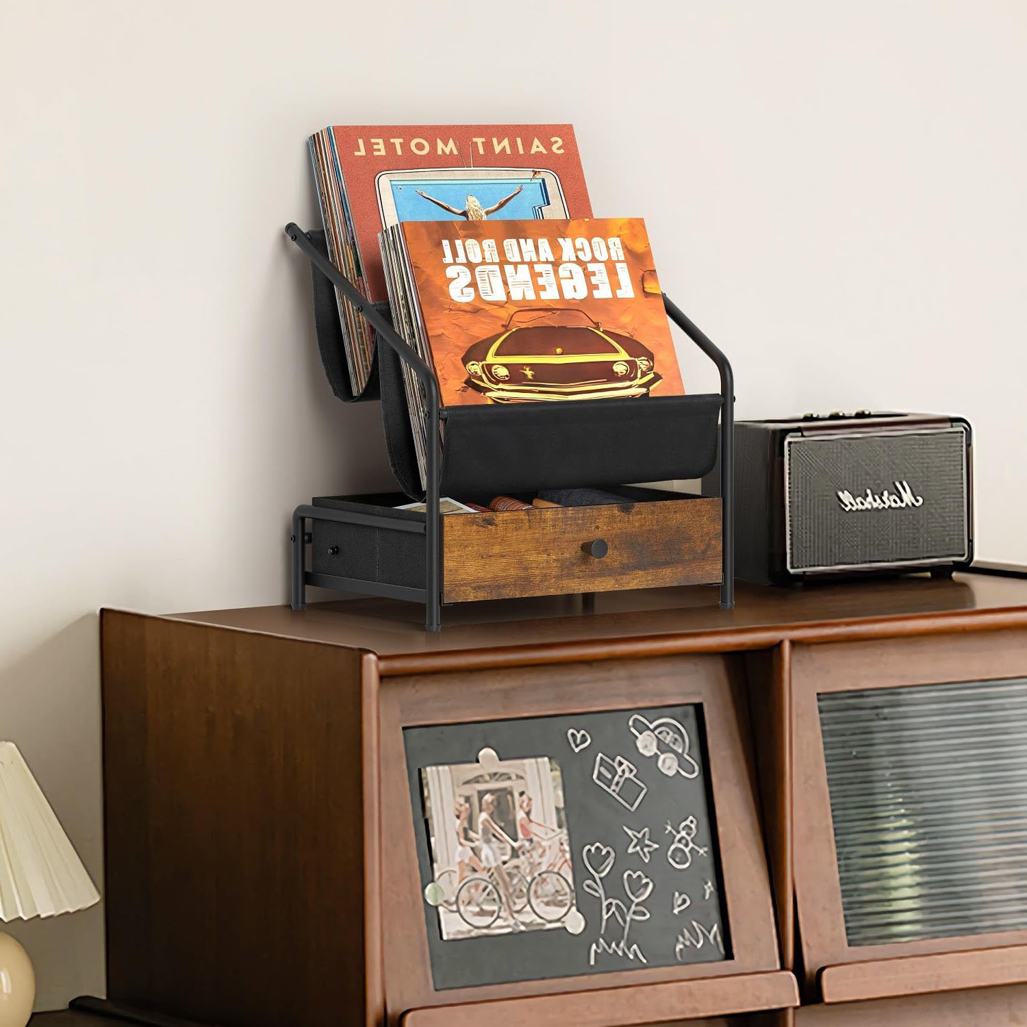 17 Stories Vinyl Record Storage,2-Tier Record Holder - Wayfair Canada