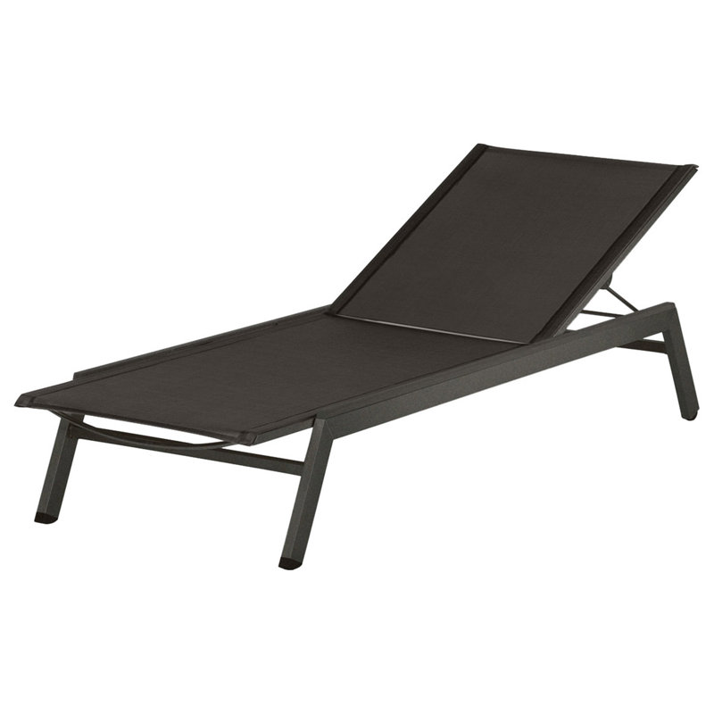 Equinox Steel Frame Lounger, Graphite, Graphite