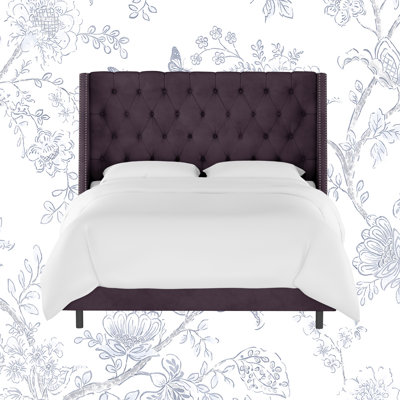 Avala Upholstered Wingback Bed