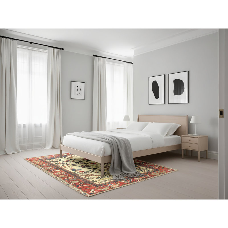 Tapis oriental beige, Rectangle 5 pi x 7 pi