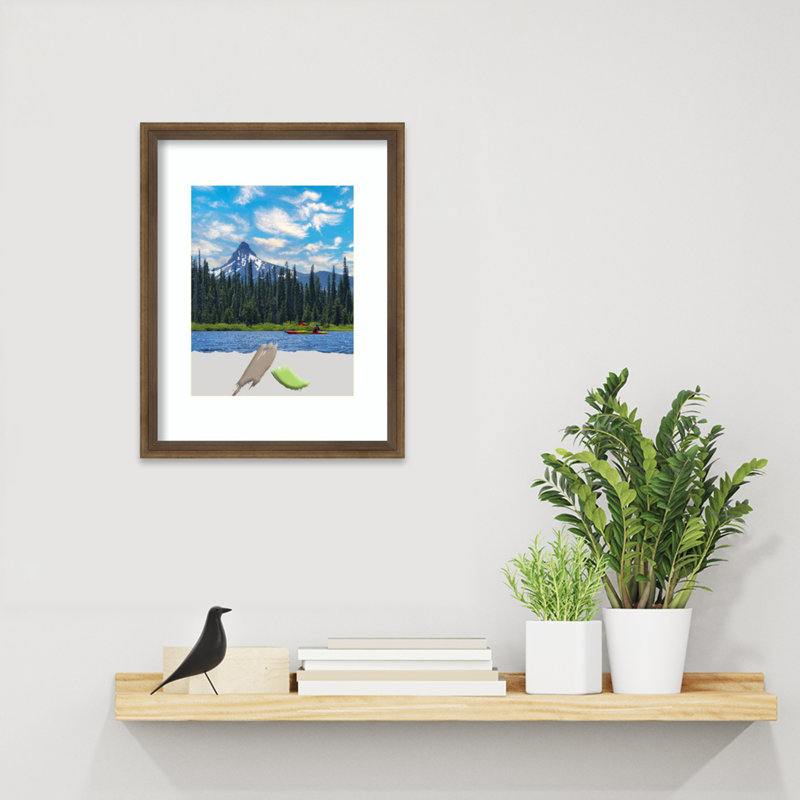 Cadre photo en bois Zarwa, Bronze clair, L 11 po x H 14 po