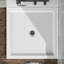 Base de douche antidérapante 36 "x 36" avec drain central et double seuil