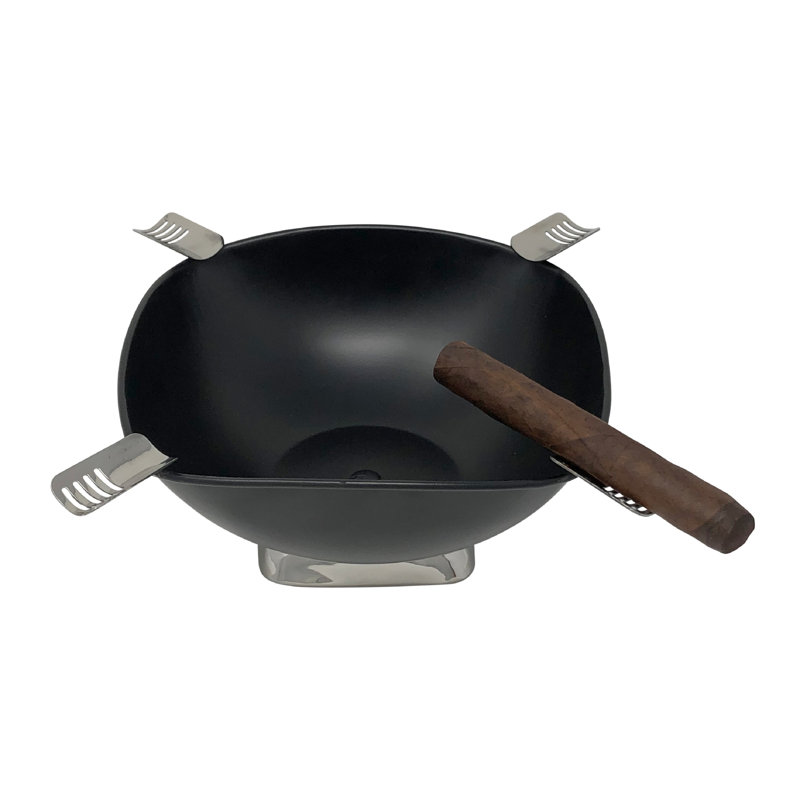 Cendrier quadrilatère «Smokin Ash», Noir