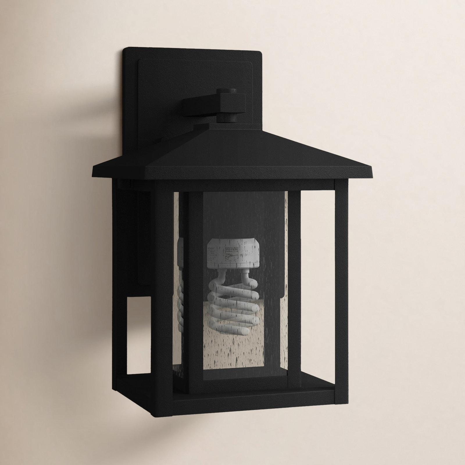 Vermont Single Light Outdoor Wall Light, 11" H x 7" W, 60W A19 Medium, Black