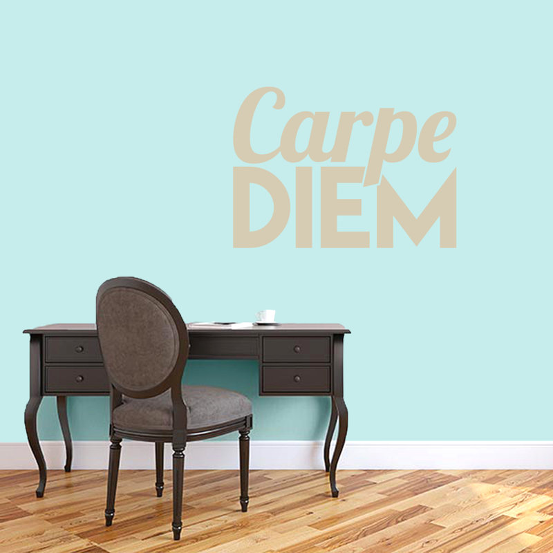 Décalcomanie murale indemnités journalières carpe diem Bartel, Beige clair