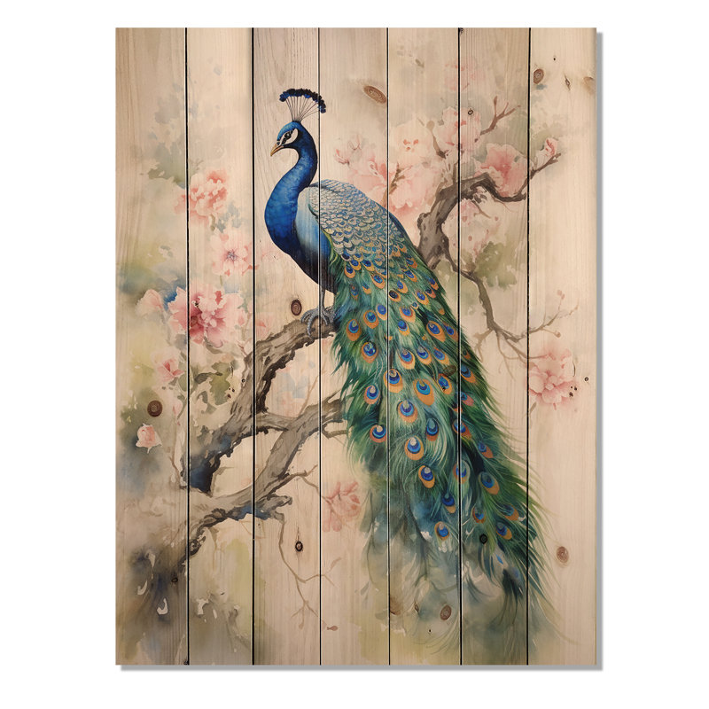Tilko - Décoration murale animaux sur bois de pin naturel, H 32 po x l 24 po