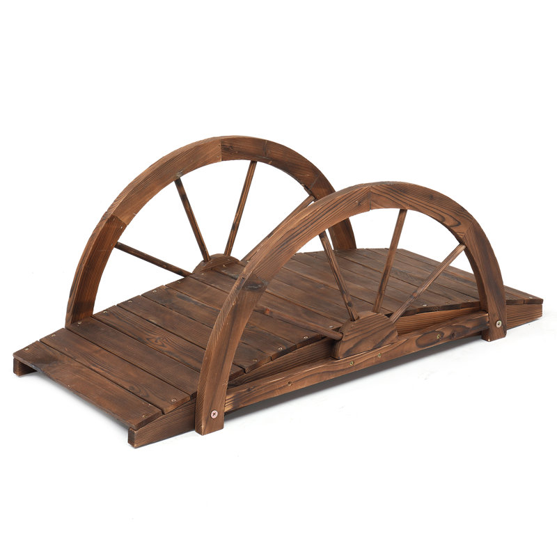 Half-Wheel Style Railing Garden Bridge