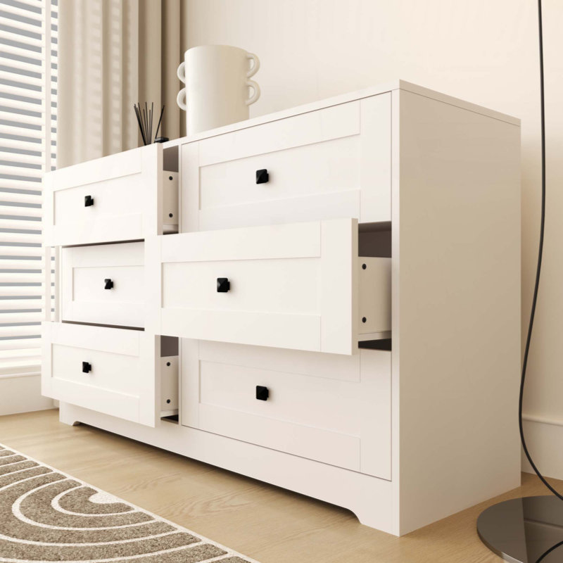 Commode 6 tiroirs avec porte de ferme