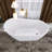 59" Glossy White Acrylic Freestanding Soaking Bathtub
