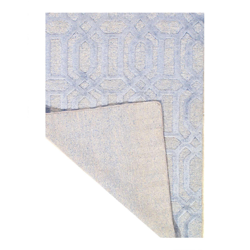 Hatmane One-of-a-Kind 5'9'' X 3'11'' Area Rug in Light Blue