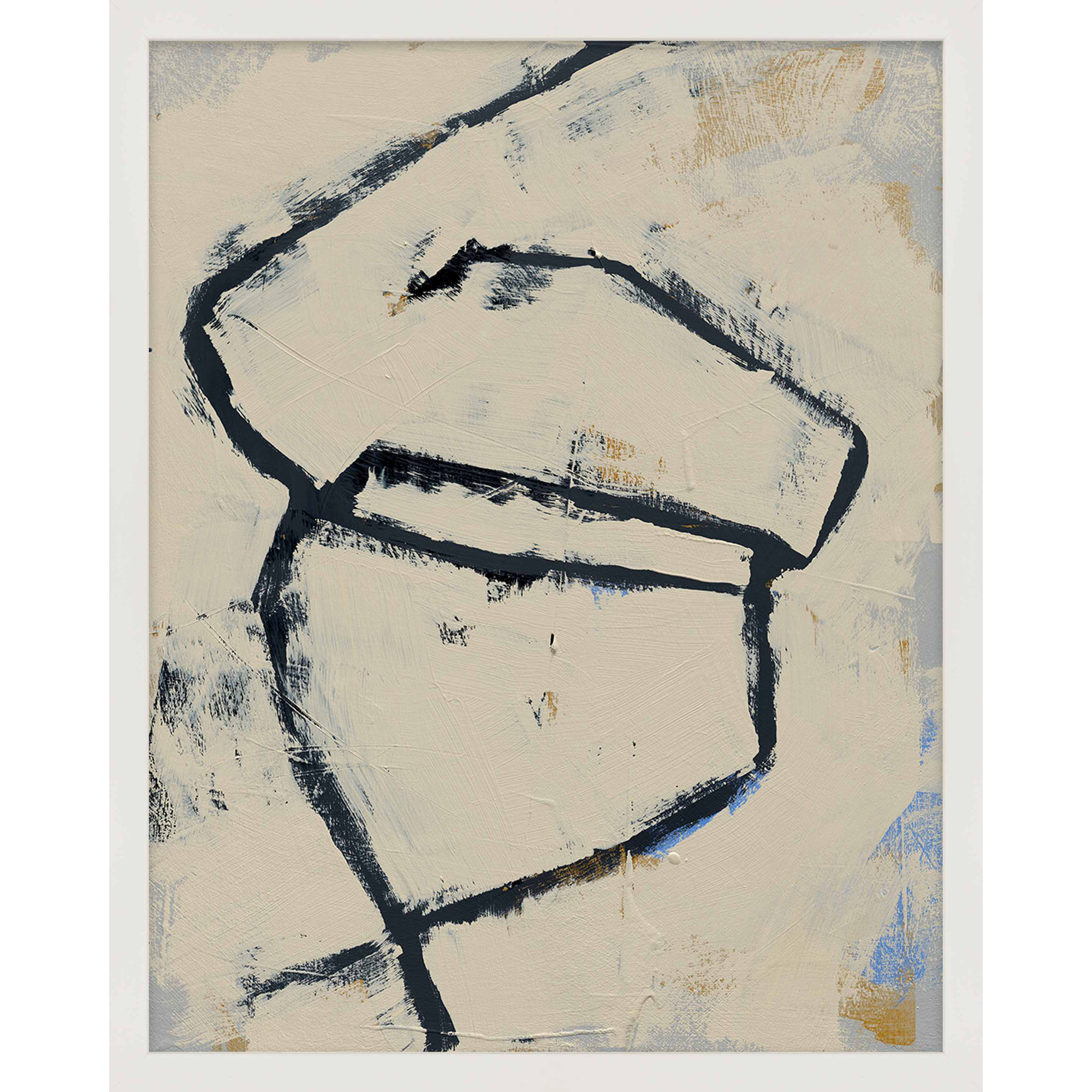 Twisted 2 by Jacques Pilon, White Framed Paper, 25" H x 20" W x 1.25" D