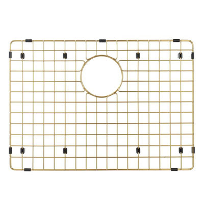 Sinks Protector Matte Gold 304 Stainless Steel Kitchen Sink Bottom Grid, Rack (19.25 x 13.25)