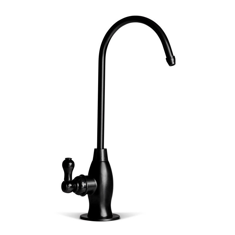 iSpring GK1-ORB Lead-Free Faucet for RO Systems and Drinking Water Filtration Systems, Contemporary Coke-Shaped Style, High Spout, Oil Rubbed Black