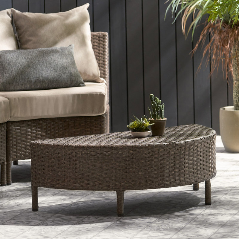 Half-Round Outdoor Coffee Table, Patio Table