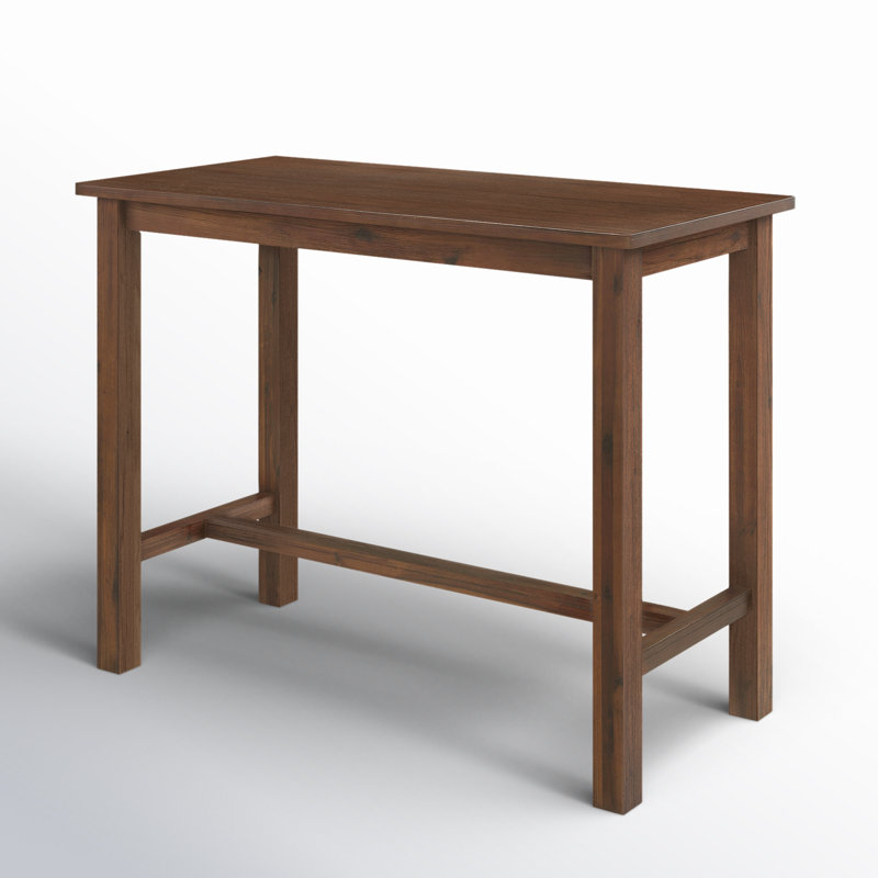 Lorraine Acacia Solid Wood Dining Table, Chestnut Wire-Brush