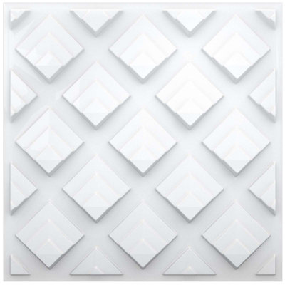 Copenhagen 19.68" x 19.68" Polystyrene Wall Paneling in White