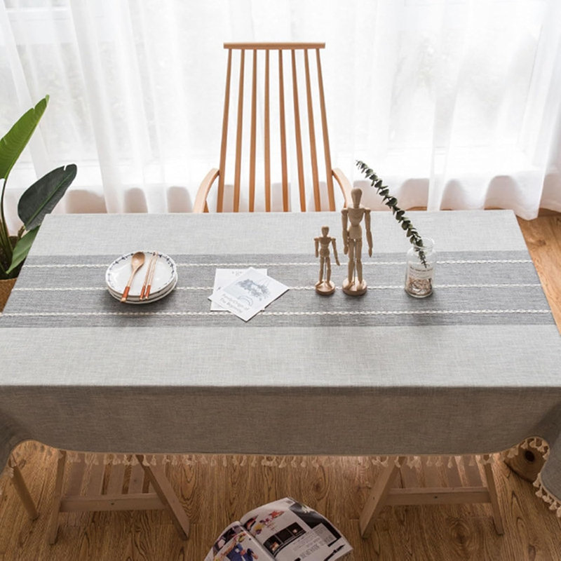 Fabric Tablecloths,60L X 60W CM,Grey And Green