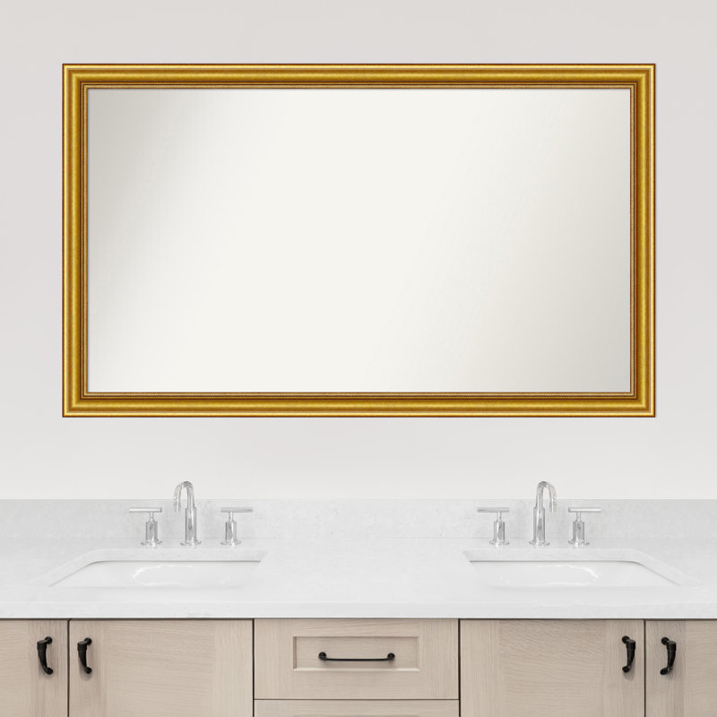 Townhouse Gold Non-Beveled Bathroom Wall Mirror, 29,75 po x 49,75 po