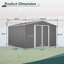 Remise de rangement extérieure, rangement pour outils en métal avec portes verrouillables et structure à cadre actualisé, grande remise de jardin en métal pour la cour arrière, pelouse de patio-113767372-113767370
