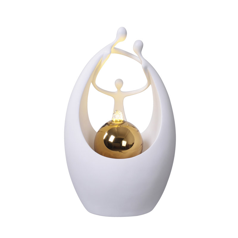 Indoor Weather Resistant Tabletop Fountain with Light