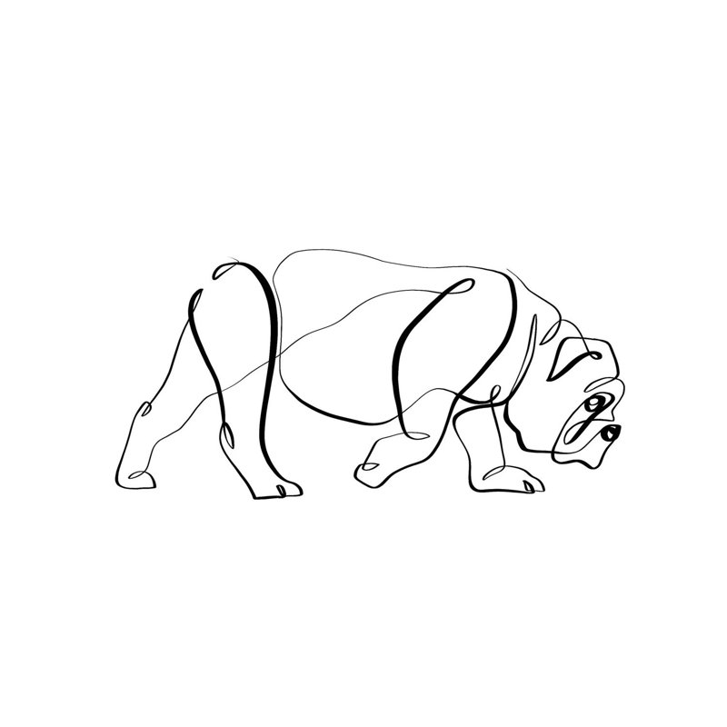 Bulldog I by Dane Khy - Wrapped Canvas Gallery-Wrapped Canvas Giclée, 30.48 cm H x 30.48 cm W