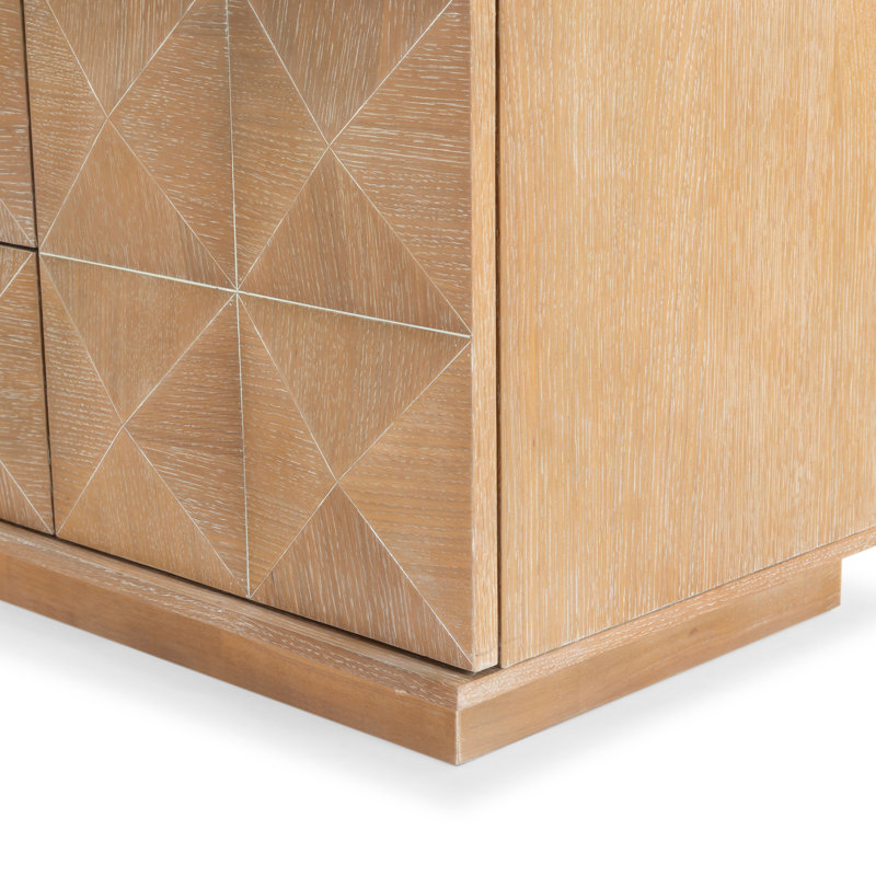 Patty 4 Door Wood Media Stand, Natural