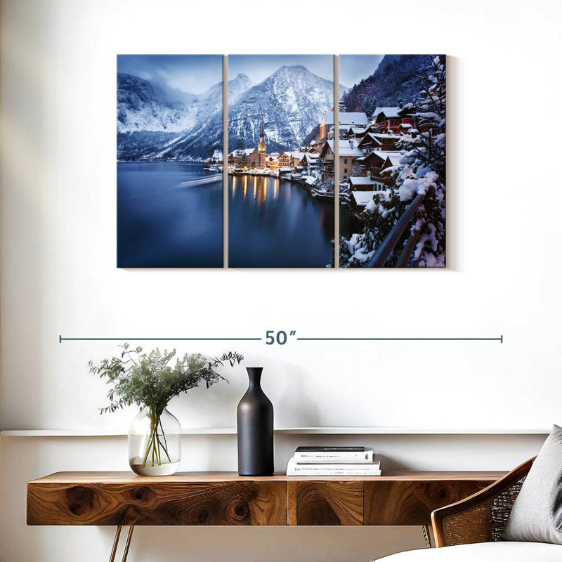 Sebbie Wintry Hallstatt, 24" H x 38" W