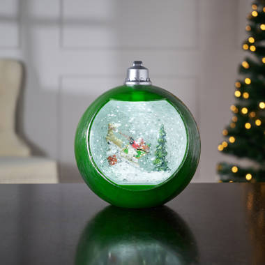 The Holiday Aisle® Christmas Musical Red Snow Globe Lantern Spinning Water  Glittering Snowman With Holiday Tree Scene, Battery & USB Powered Light For  Home Decoration