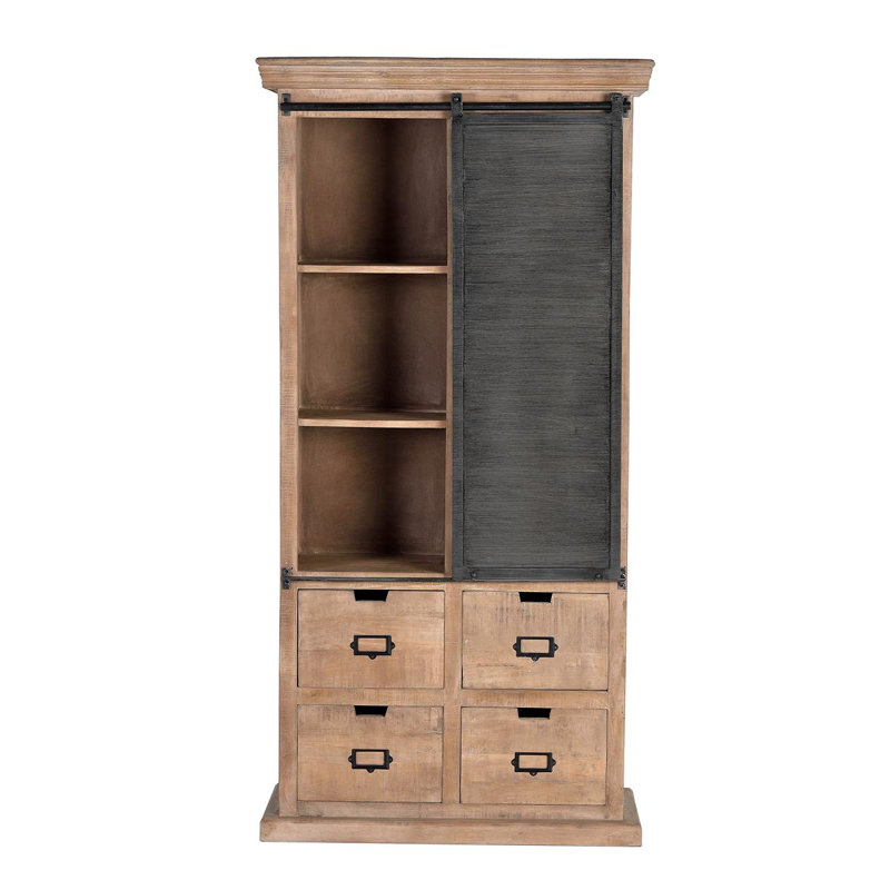 Rippeon 180 cm H x 90 cm W Solid Wood Standard Bookcase