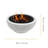 Meserve 23.62" Outdoor Wood Burning Fire Pit with Faux Concrete Base