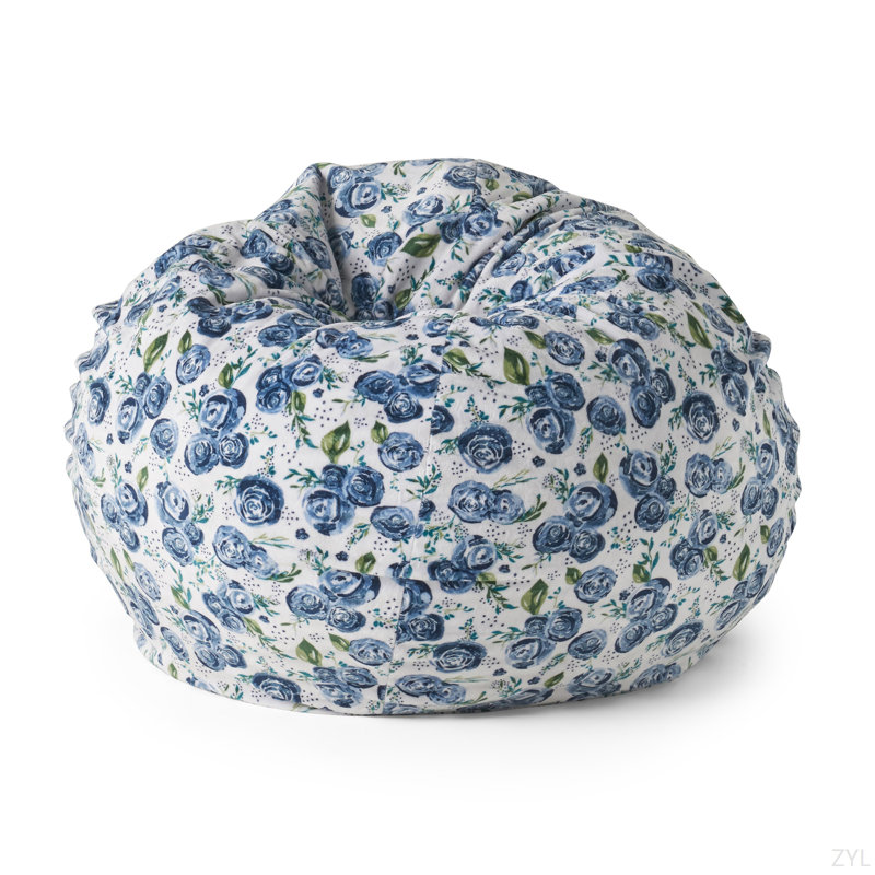 Fauteuil à billes 3 pieds, Tissu marine