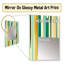 Atai Jungle vert et jaune rayé motif - miroir mural décoratif rayé, rayé, grand miroir abstrait, art imprimé en métal-81943546