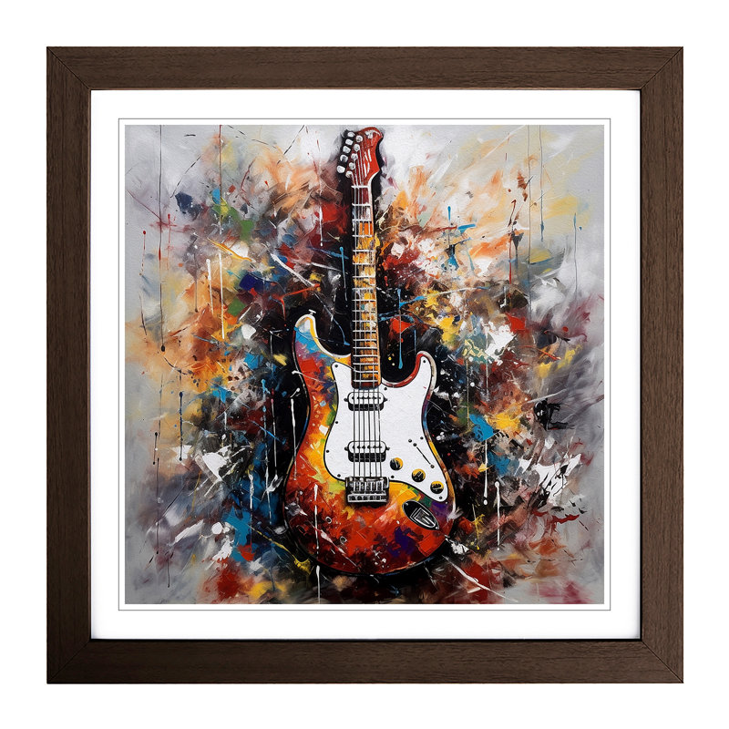 Single Picture Frame Print on Wood, Walnut