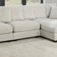 Ensemble de canapé modulaire contemporain 4 pièces beige en velours côtelé LAF & RAF