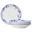 Ensemble de 4 bols à pâtes à rebord bleus Noritake Bloomington Road, 9,25 po, 26 oz