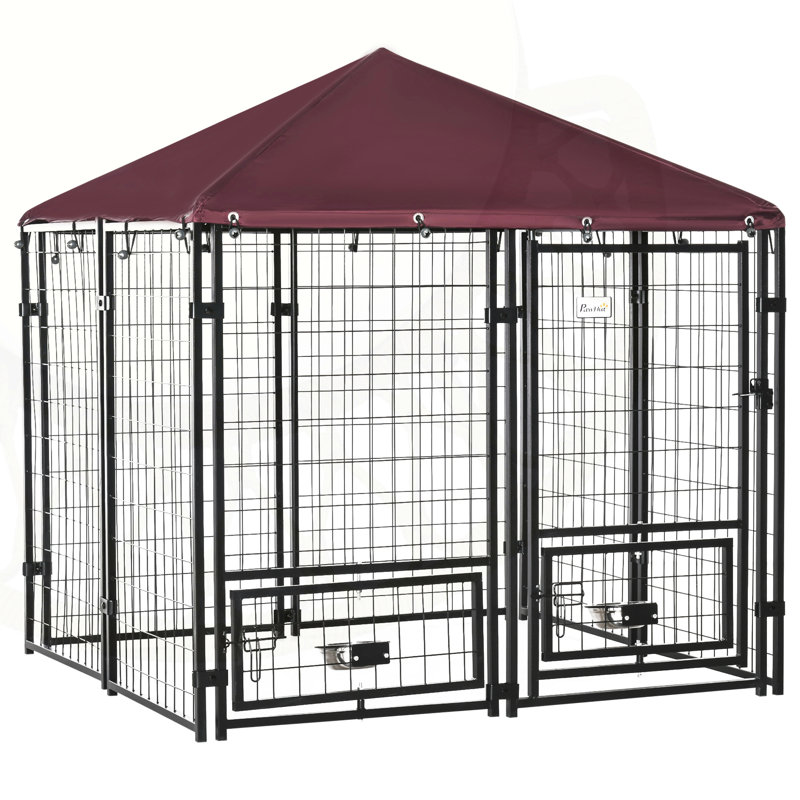 Chenil d'extérieur polyvalent avec caractéristiques avancées pour le confort des animaux de compagnie