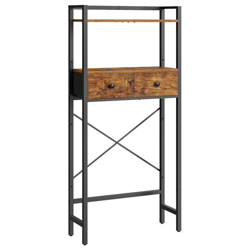 Étagère de rangement Ver-the-toilette avec 2 tiroirs, étagère de rangement de salle de bain à 3 niveaux