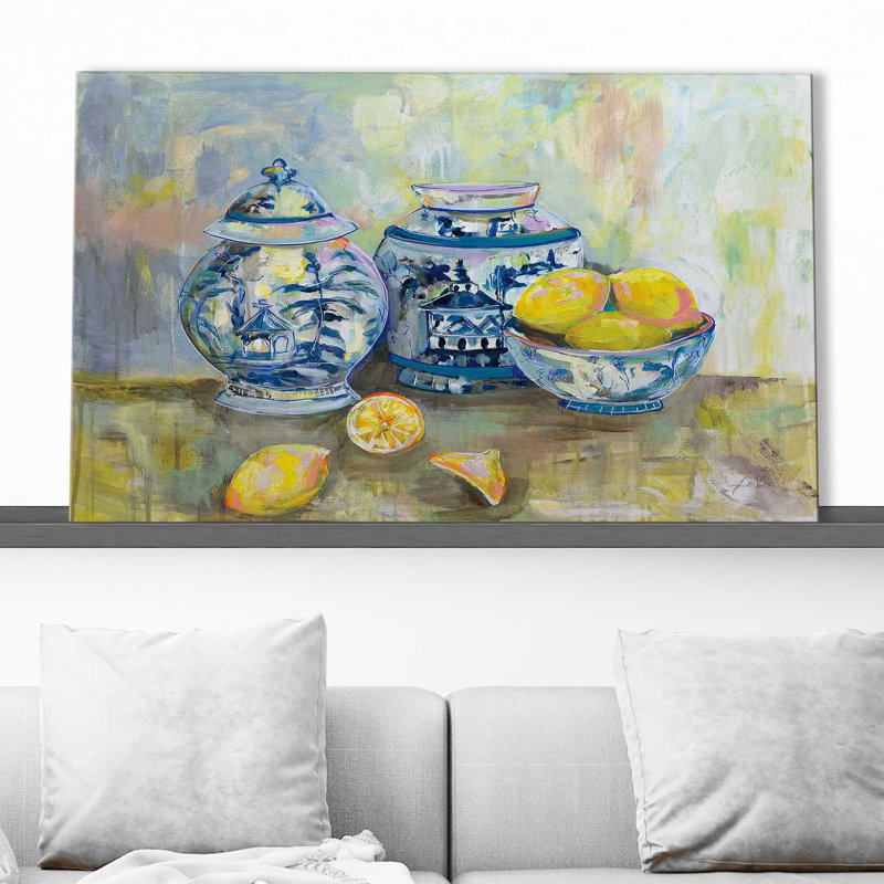 Lemon Life - reproduction d'art, Toile tendue, H 28 po x l 48 po x P 1,5 po