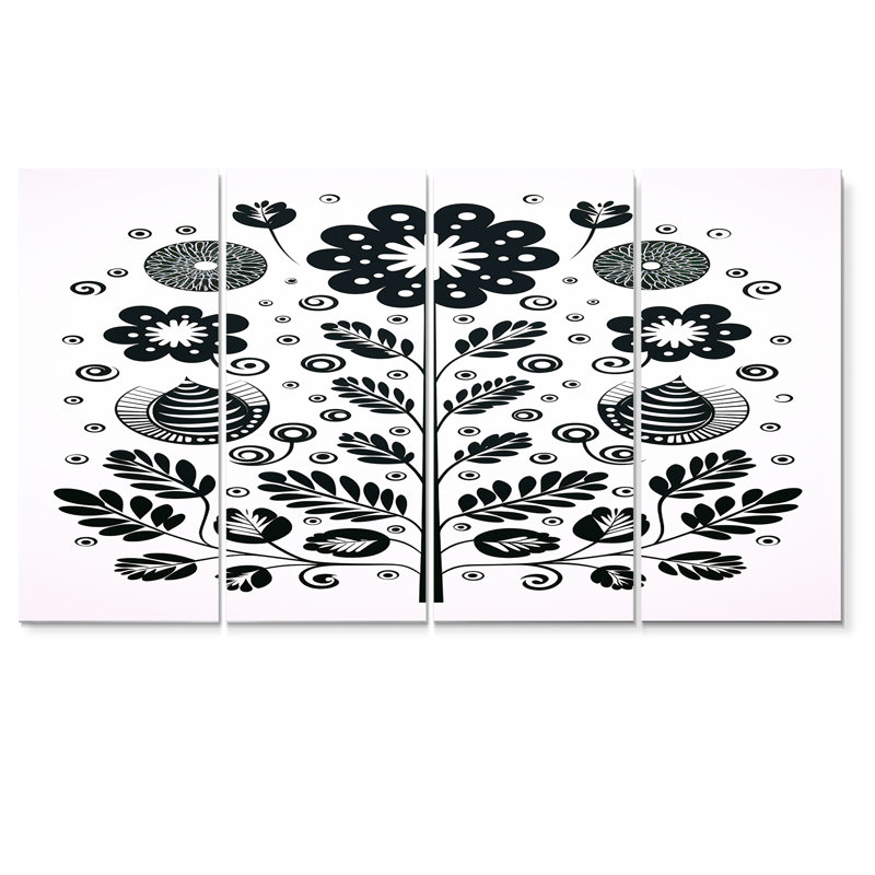 Tova - Ensemble de 4 décorations murales modernes, H 28 po x l 48 po