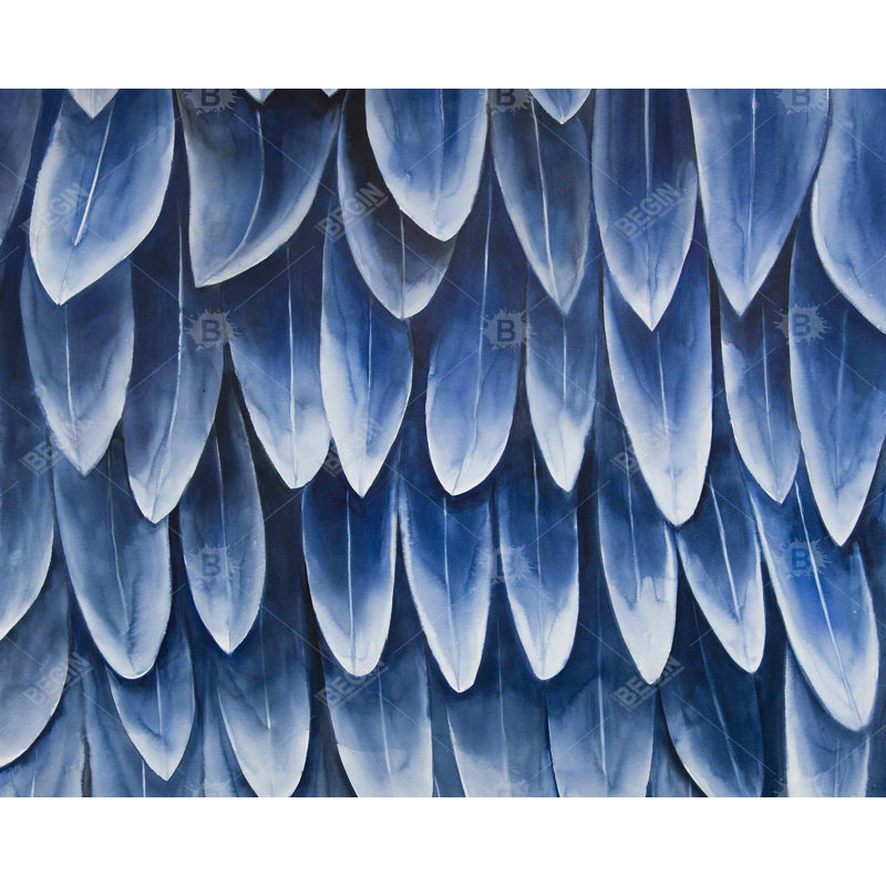 Plumage bleu, reproduction sur toile
