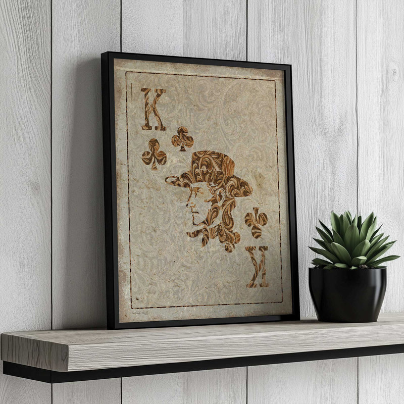 «Old Wild West King» par Cindy Jacobs, reproduction d'art, L 24 po x H 32 po, Impression encadrée, Doré