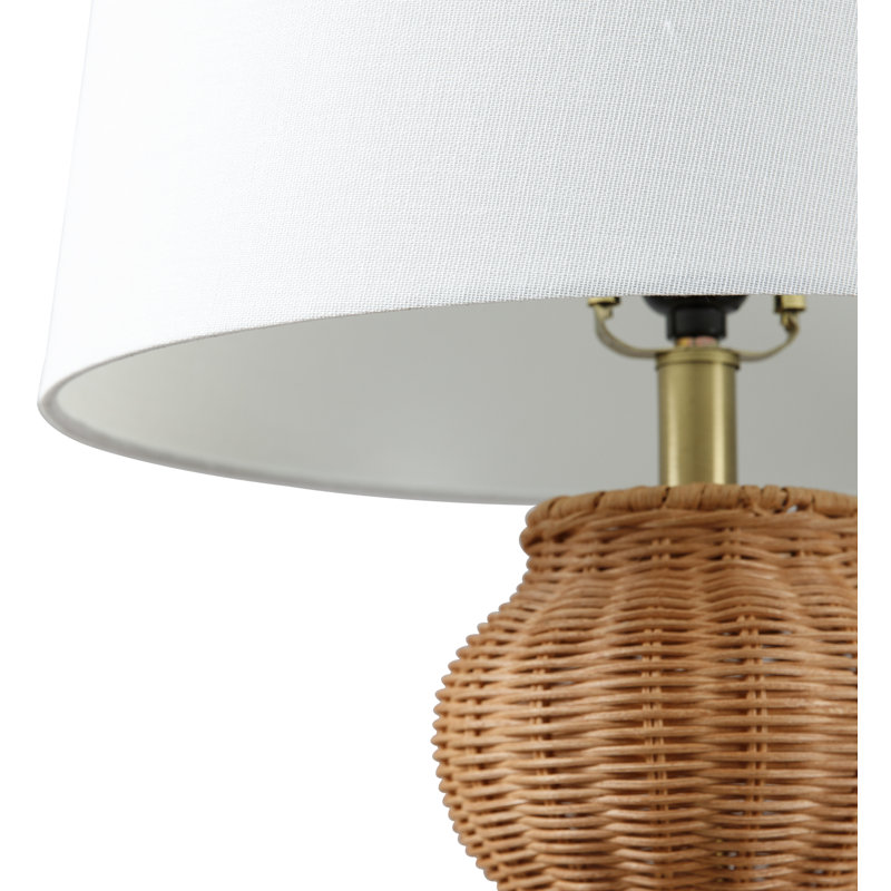 Lampe de table en osier / rotin Gianna